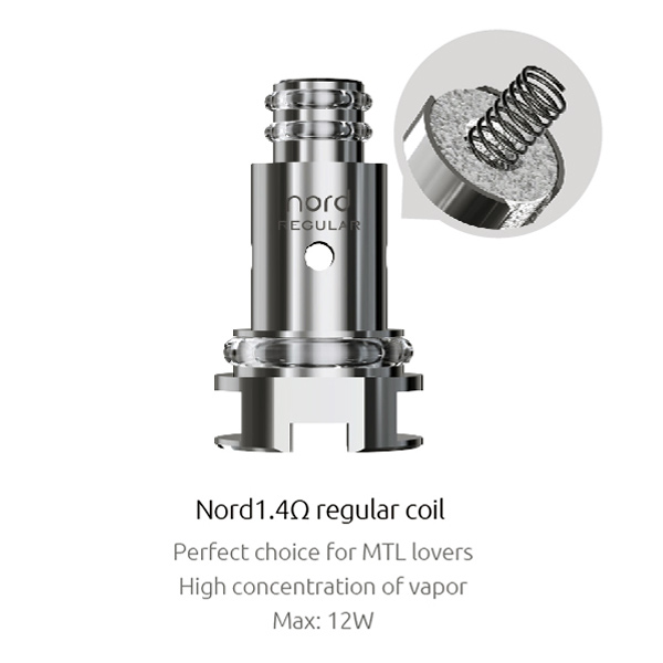 SMOK Nord Replacement Coils - 1.4ohm NORD REGULAR Coil, SINGLE Coil