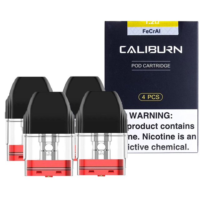 Uwell CALIBURN Replacement Pods - 4 PACK, 1.2ohm Caliburn / KOKO Pods