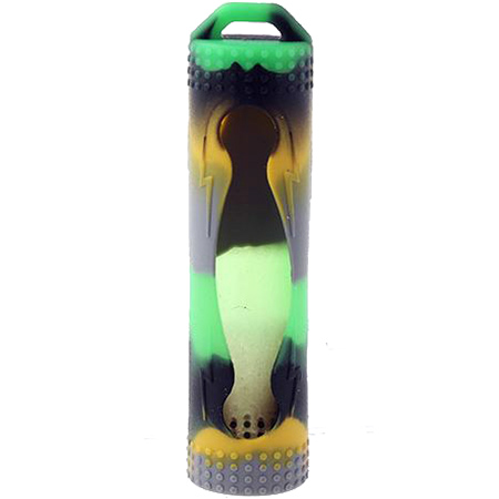 Silicone 18650 Battery Case - Black Grey Green Yellow