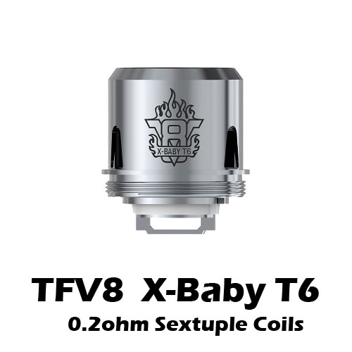 SMOK TFV8 X-Baby Beast Replacement Coils - X Baby T6 - 0.2ohm, Single
