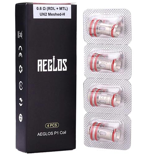 UWELL Aeglos Replacement Coils - 0.6ohm Aeglos P1 Coil, 4 Pack