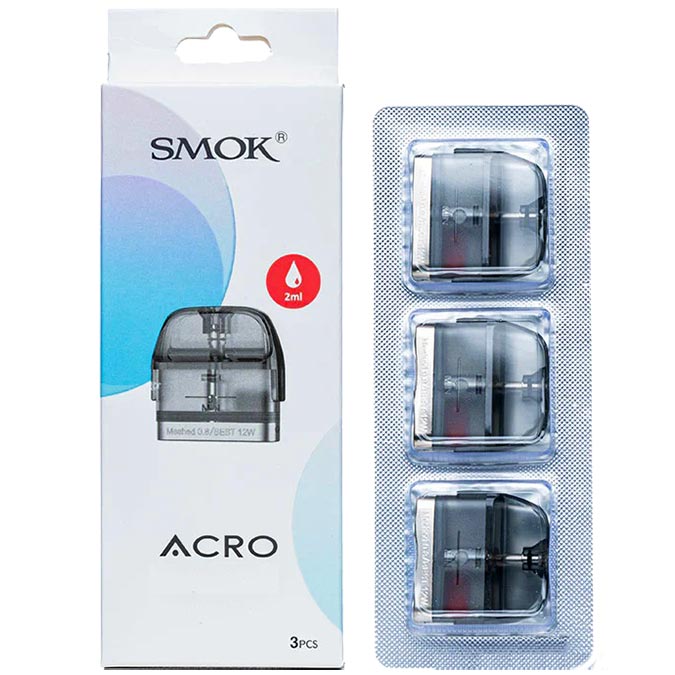 SMOK ACRO Replacement Pods - 0.6ohm DC MTL Pod, 3 Pack
