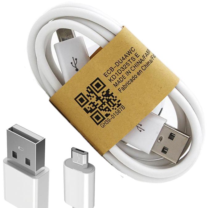 Micro USB Charging Cable - White