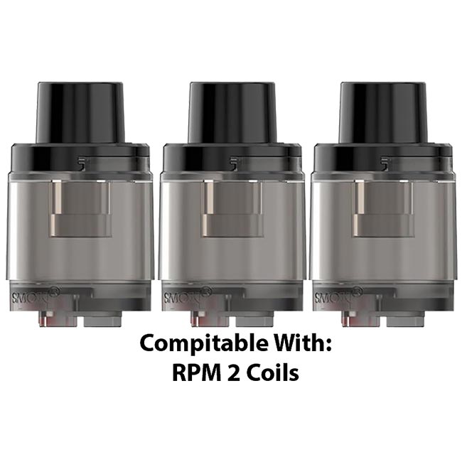 SMOK RPM 85/100 Replacement Pods - 3 PACK, Fit for RPM 2 Coil