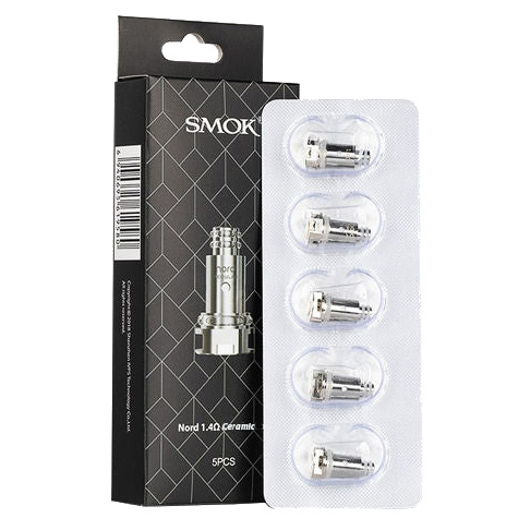 SMOK Nord Replacement Coils - 1.4ohm NORD CERAMIC Coil, 5 PACK