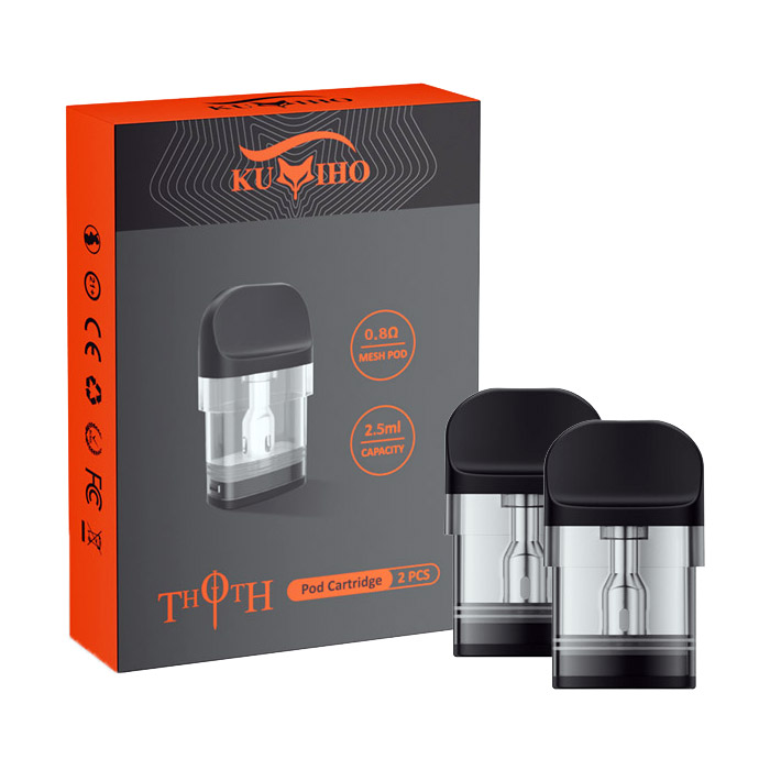 Kumiho THOTH Series Pod Cartridges - 0.8ohm, Top Fill 2.5mL ---[2pcs/pack]