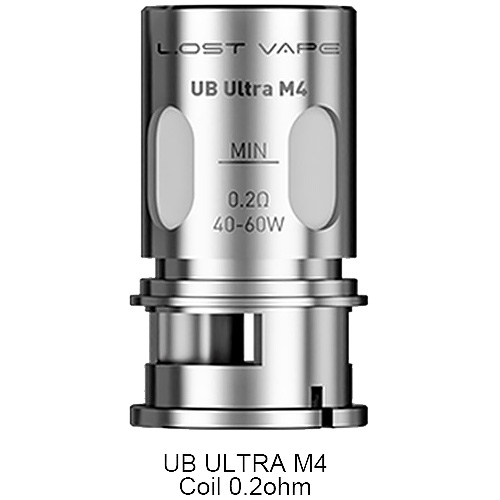 LOST VAPE Ultra Boost Replacement Coils - [V3] UB ULTRA 0.2ohm M4 Coil, Single