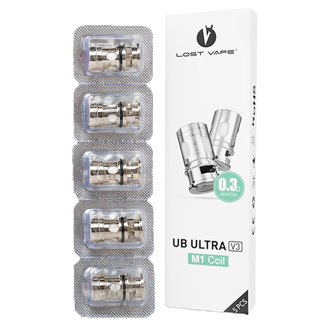 LOST VAPE Ultra Boost Replacement Coils - [V3] 0.3ohm M1 Coil, 5 Pack