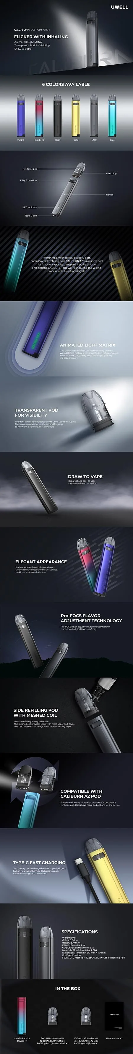 caliburn a2s vape starter kit caliburn a2s vape starter kit