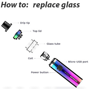 how to replace glass vaporesso sky solo plus vape pen