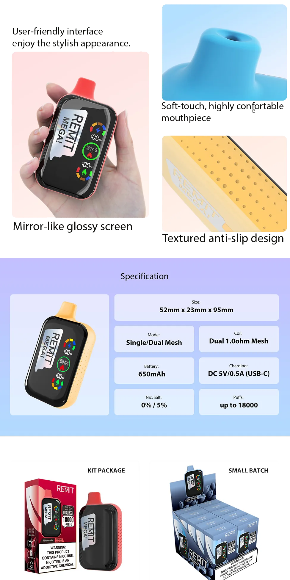 remit mega disposable vape flavors