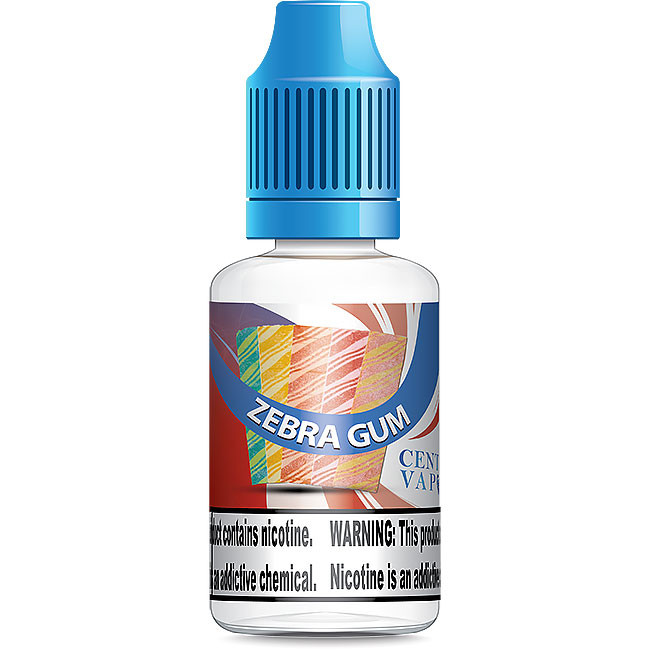 Zebra Gum E Juice Flavored Vape - Central Vapors