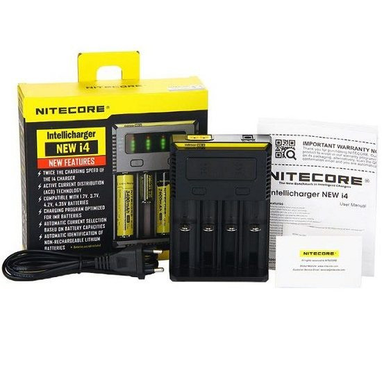 Nitecore NEW i4 Intellicharger | Four-Bay Charger - Central Vapors