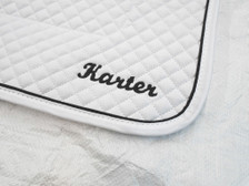 Wilker's Dressage 19BC Saddle Pad with Embroidery Close Up
