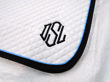 Wilker's 19BC Saddle Pad with Monogram Close Up