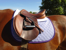 Lilac with Purple Trim Horse Baby Pad Front View