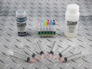 Refillable Cartridge Kit for the Epson Photo 1400 and Artisan 1430 including 1 x 4 oz bottle of Absolute Black ink for making Screen Separations and 1 x 8 oz bottle of Clear ink