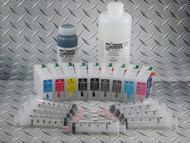 Refillable cartridge kit for Epson Pro 3880 with 9 x refillable cartridges and 1 x 8 oz bottle of Absolute Black ink for making Screen Separations and 1 x 1 liter bottle of Clear ink (requires set of chips from original  cartridges)..