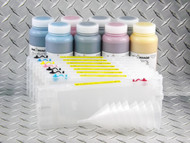 Refillable Cartridge Kit for the Epson Pro 4000 with 1 x 500 ml Bottle of i2i Absolute Black ink for making Screen Separations and 7 x 500 ml Bottles of i2i Cave Paint Elite color pigment ink