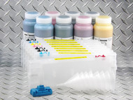 Refillable Cartridge Kit for the Epson Pro 4800 with 1 x 500 ml Bottle of i2i Absolute Black ink for making Screen Separations and 7 x 500 ml Bottles of i2i Cave Paint Elite Enhanced color pigment ink (black cartridge has photo black chip installed)