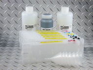 Refillable Cartridge Kit for the Epson Pro 7600/9600 with 1 x 500 ml Bottle of i2i Absolute Black ink for making Screen Separations and 2 x 1 liter Bottles of i2i Absolute Clear ink (black cartridge has matte black chip installed)