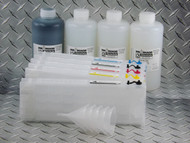 Refillable Cartridge Kit for the Epson SureColor T Series with 1 x 1 liter bottle of Absolute Black ink for making Screen Separations and 3 x 1 liter Bottles of i2i Absolute Clear ink
