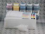 Refillable Cartridge Kit for the Epson SureColor T Series with 1 x 500 ml bottle of Absolute Black ink for making Screen Separations and 4 x 500 ml Bottles of i2i Cave Paint Elite T Series color pigment ink