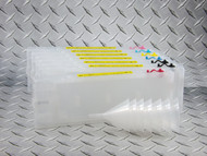 Refillable Cartridge set for the Epson Pro 7600/9600 - 7 x refillable cartridges - empty, no inks included. Black cartridge has Photo Black chip installed