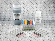 Refillable Cartridge Kit for Epson Photo R1800 with 1 x 500 ml bottle of i2i Absolute Black dye ink for making Screen Separations and 1 x 4 oz bottle of Dead Head cleaning fluid