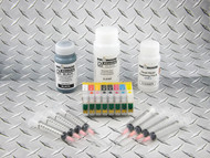 Refillable Cartridge Kit for Epson Photo R1900 with 1 x 4 oz bottle of i2i Absolute Black dye ink for making Screen Separations, 1 x 8 oz bottle of i2i Absolute Clear ink, and 1 x 4 oz bottle of Dead Head cleaning fluid.