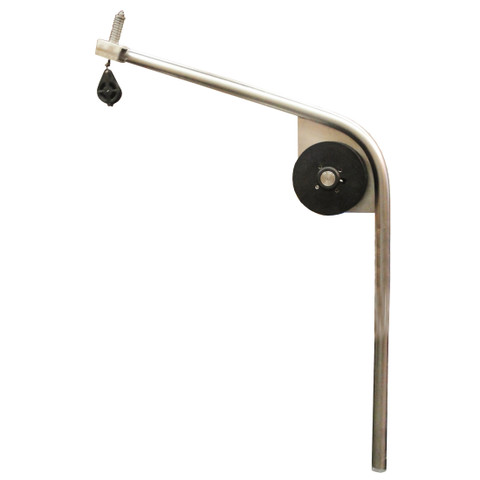 kolstrand integral power gurdy and davit assembly for port side hauling with stainless steel davit intergral power