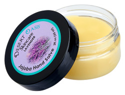 Jojoba Oil Lavender Hand Salve, all natural, over 50% cold pressed and undeoderized jojoba oil and mildly scented with Lavender, 2 oz (60 gm)