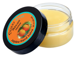 Jojoba Oil Orange Hand Salve, made from all natural, cold pressed and undeoderized jojoba oil and mildly scented with Orange, 2 oz (60 gm)