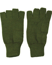 Fingerless Gloves in olive green