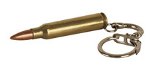 556 bullet Brass Keyring