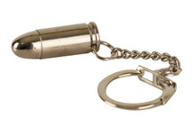 9mm bullet Silver Brass Keyring
