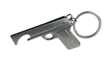 pistol bottle opener key ring