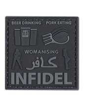 Tactical Patch Pork Infidel in Black