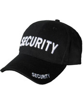 Security Baseball Cap Hat in black