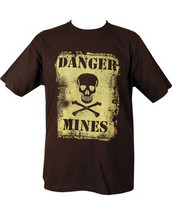 Kombat Danger Mines T shirt in Black