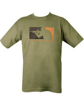 Kombat Major League Warfare T Shirt in Olive Green