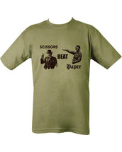Kombat Scissors Beat Paper T-shirt in Green