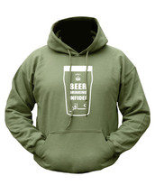 Kombat Beer Drinking Infidel Hoodie in Green