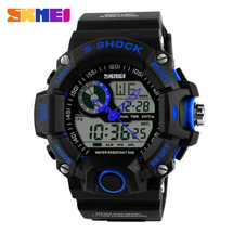 G Style Army Digital Rubber Sports Wrist Watch in Blue AD1029