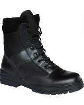 Kombat Military Patrol Boots Half Leather Half Cordura in Black