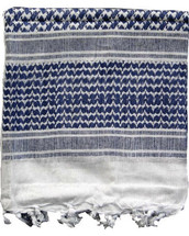 Shemagh Keffiyeh Arab Scarf in Blue & White