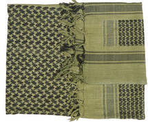 Shemagh Keffiyeh Arab Scarf in Green & Black