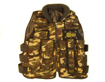 KIDS WELLFIRE COMBAT TACTICAL VEST WITH BUTTON POCKETS IN DPM CAMO