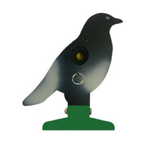 Free standing knockdown pigeon metal target