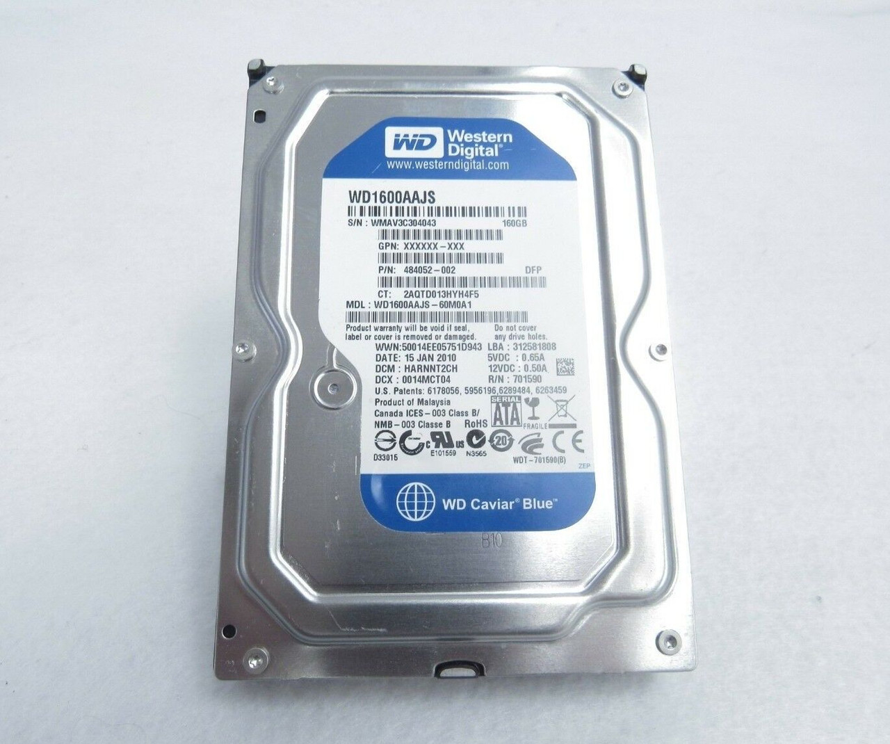 Western Digital WD1600AAJS 484052-002 WD Caviar Blue 160GB 3.5 7.2